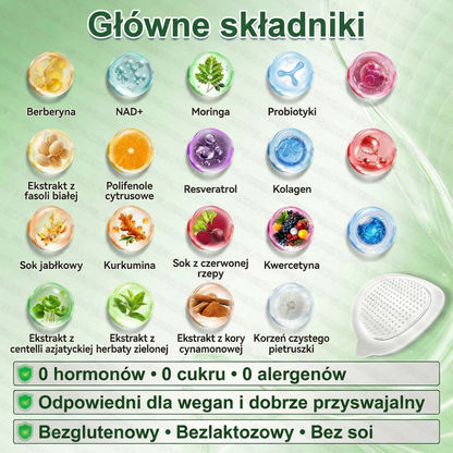 Oficjalny Sklep|☀️Glorenda® Moringa · Berberyna × NAD+ 10-w-1 Zaawansowana Nano Mikronakłuwająca Plaster (tylko raz dziennie, widoczne efekty już po 7 dniach) ✅ Dla osób z otyłością, luźną skórą, cukrzycą, bezdechem sennym, problemami stawowymi i innymi