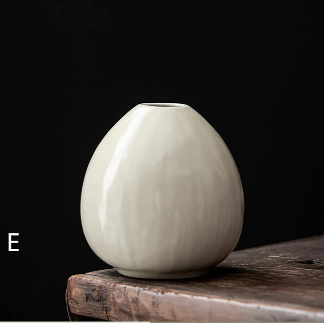 Classic White Ceramic Table Vase