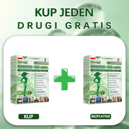 🇵🇱 Oficjalny Sklep|🧺Glorenda® Moringa · Berberyna × NAD+ 10-w-1 Zaawansowana Nano Mikronakłuwająca Plaster (tylko raz dziennie, widoczne efekty już po 7 dniach) ✅ Dla osób z otyłością, luźną skórą, cukrzycą, bezdechem sennym, problemami stawowymi i innymi