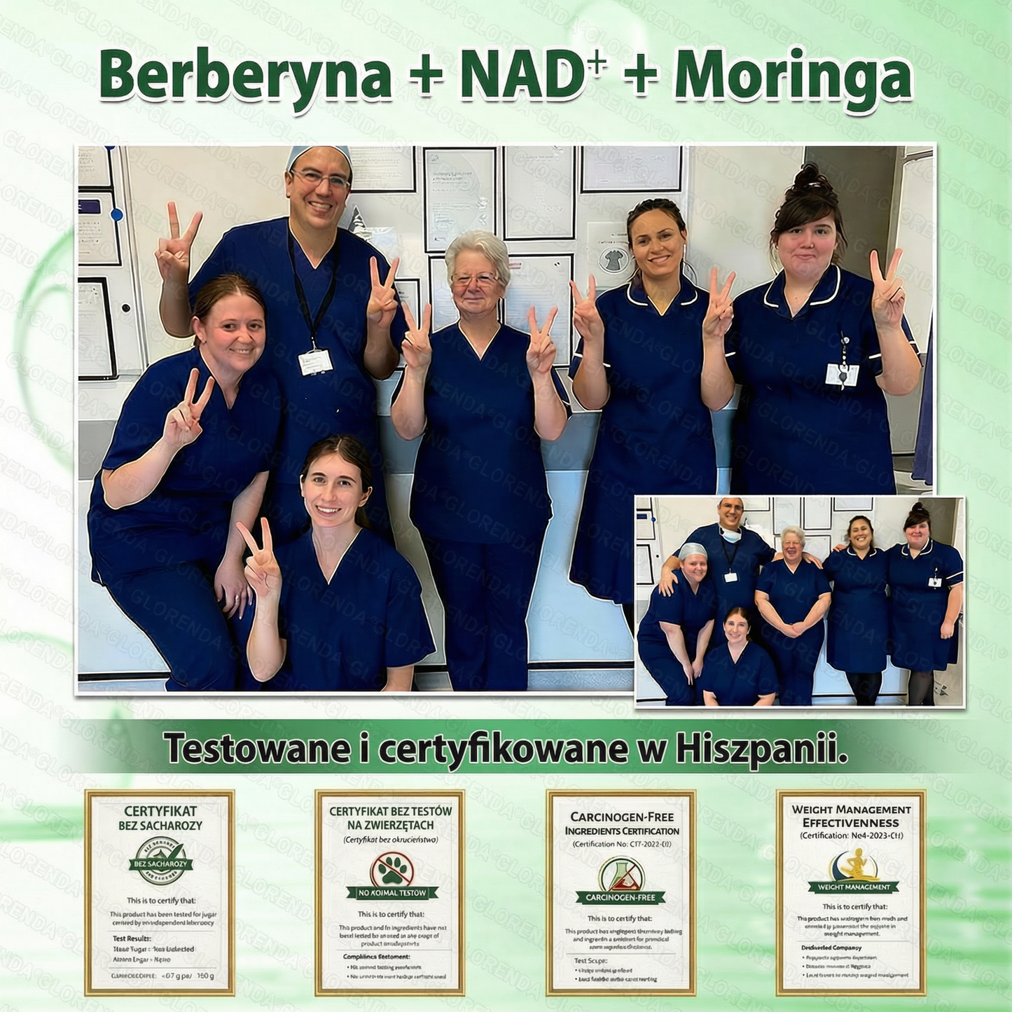 Oficjalny Sklep|☀️Glorenda® Moringa · Berberyna × NAD+ 10-w-1 Zaawansowana Nano Mikronakłuwająca Plaster (tylko raz dziennie, widoczne efekty już po 7 dniach) ✅ Dla osób z otyłością, luźną skórą, cukrzycą, bezdechem sennym, problemami stawowymi i innymi